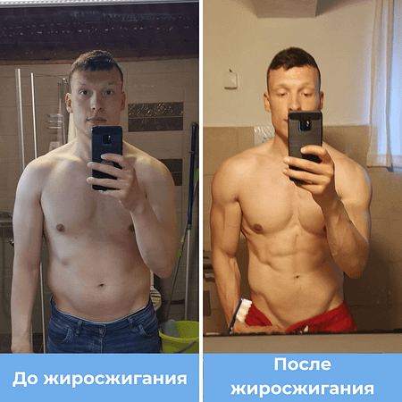 До и после жиросжигания